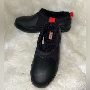 Youth Kids Hunter Black Slip-On Rain Mud Shoes